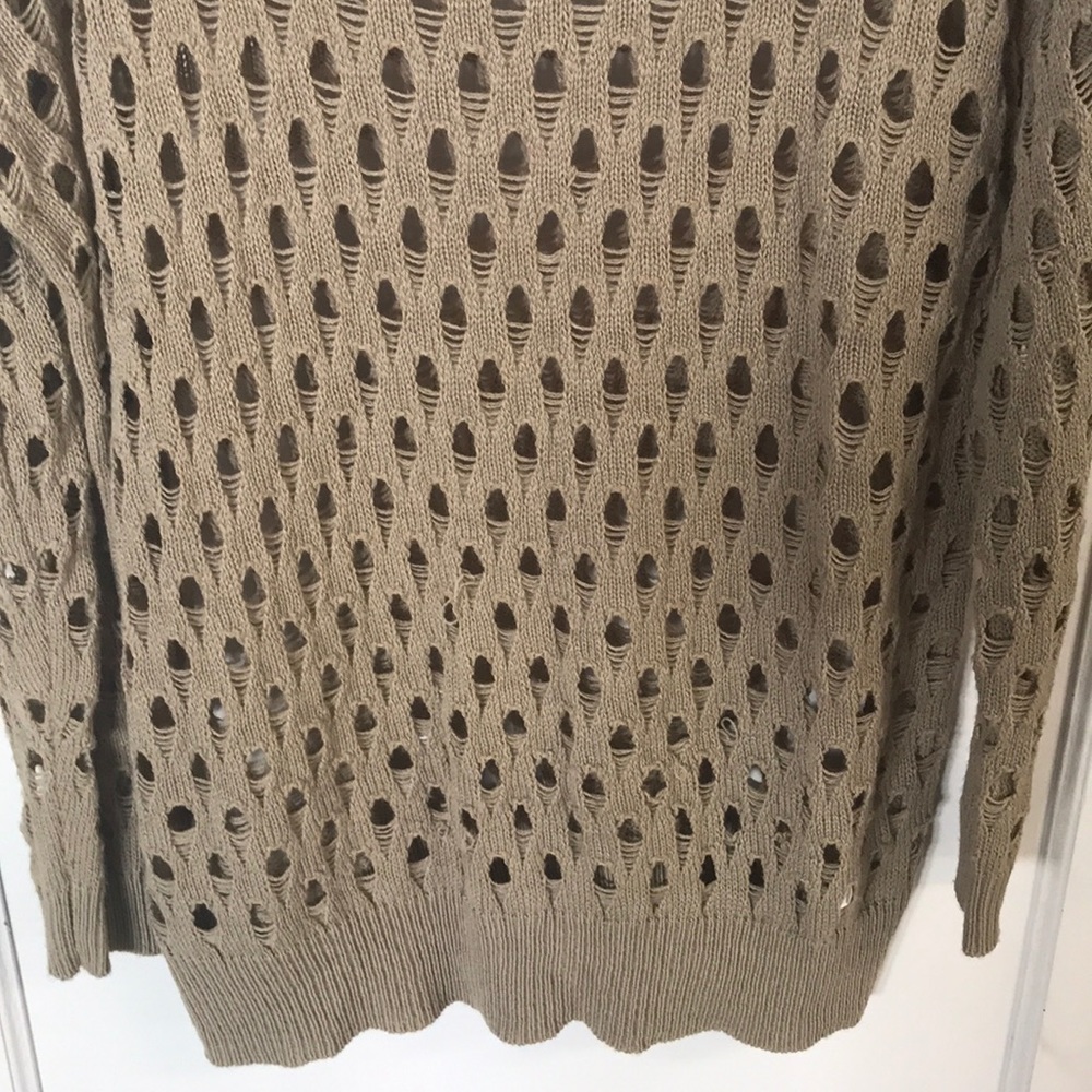 Forever 21 Brown Long Sleeve See Through Blouse SP - Picture 3 of 4